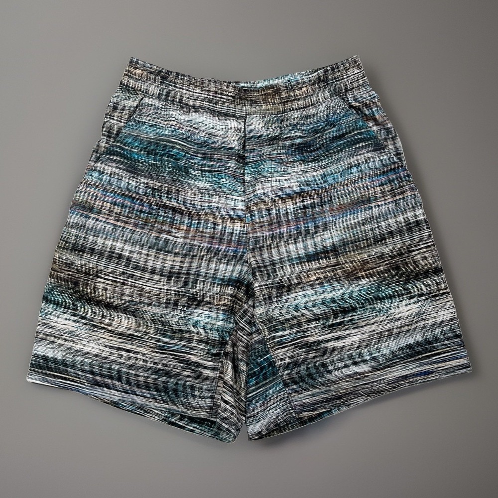 Lululemon Surge Short 7 Inseam Small Unlined Glitch Abstract Print LM7AGXS